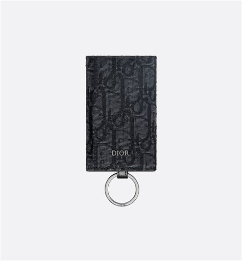 christian dior key pouch|Dior jacquard key case.